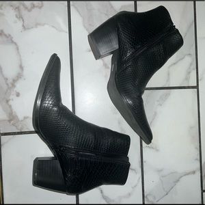 Free People Western Snake Skin Boot